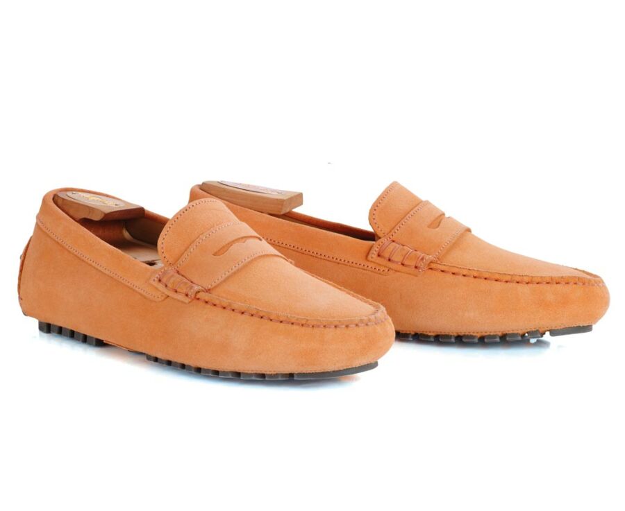Mocassin été homme Velours Mandarine - FERGUSON