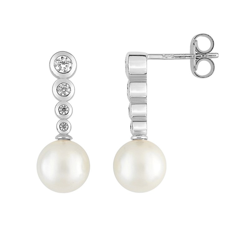 Boucles d'oreilles Femme - Oxyde de zirconium - Argent 925