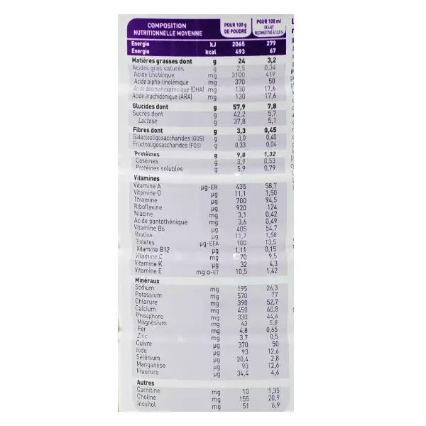Babybio Lait infantile Optima 1er Âge Bio 800g