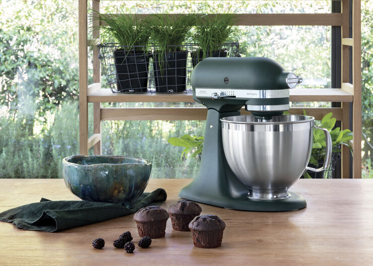 KitchenAid Artisan røremaskine 4,8 l – inkl. ekstra tilbehør Pebble palm