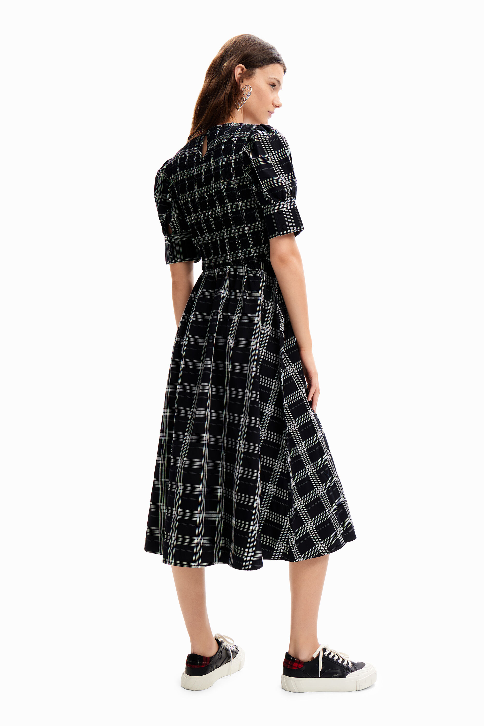 Robe midi carreaux