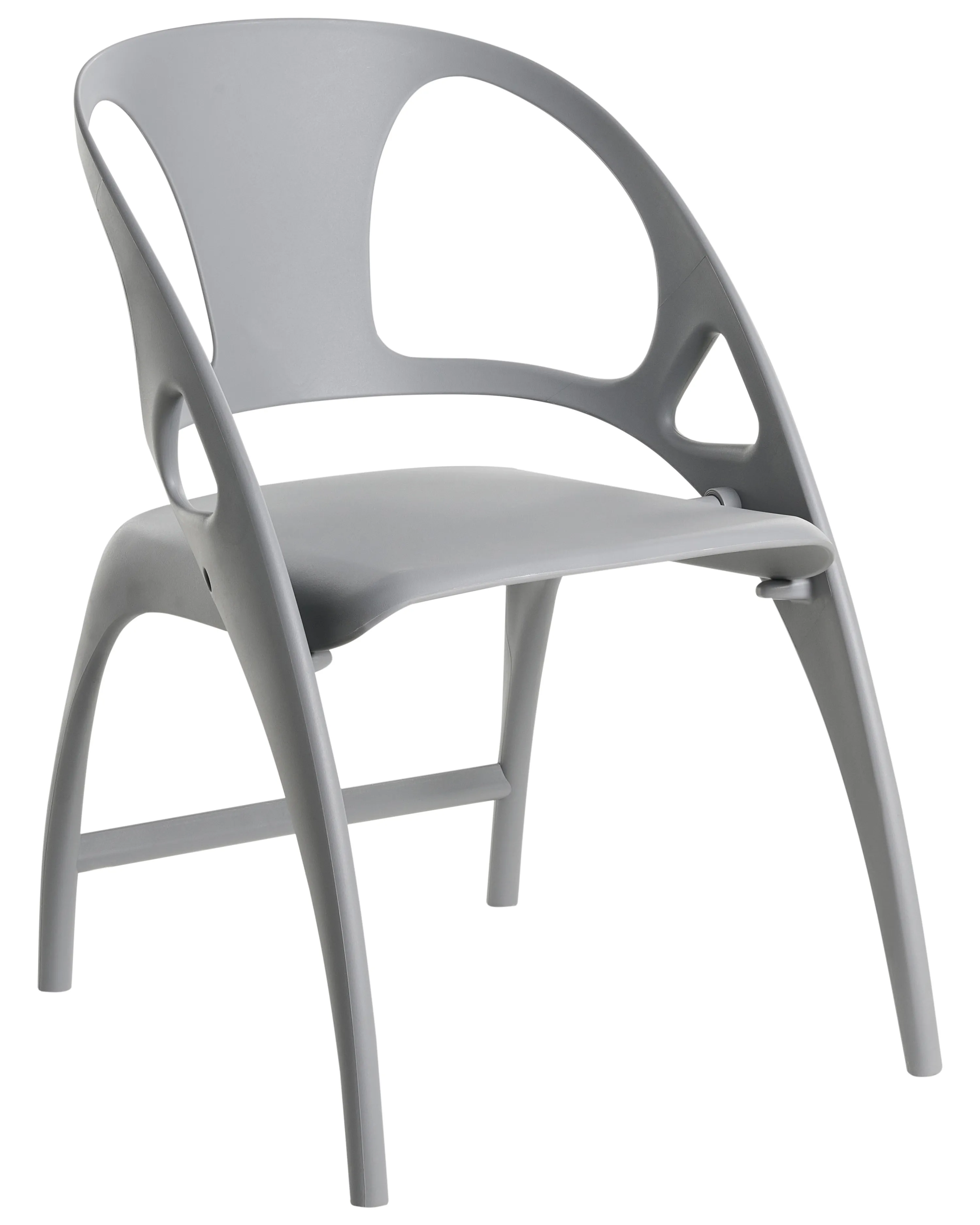 Set van 4 tuinstoelen NEMI inklapbaar Grijs