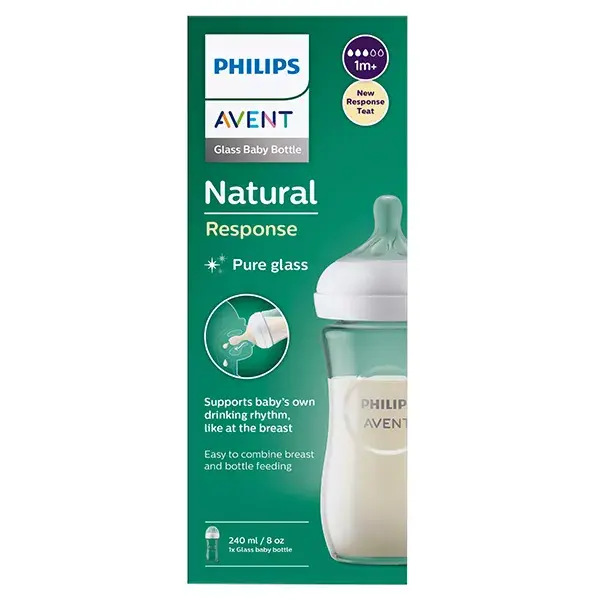 Mamadeira de vidro Avent Natural Response 3.0, 240ml