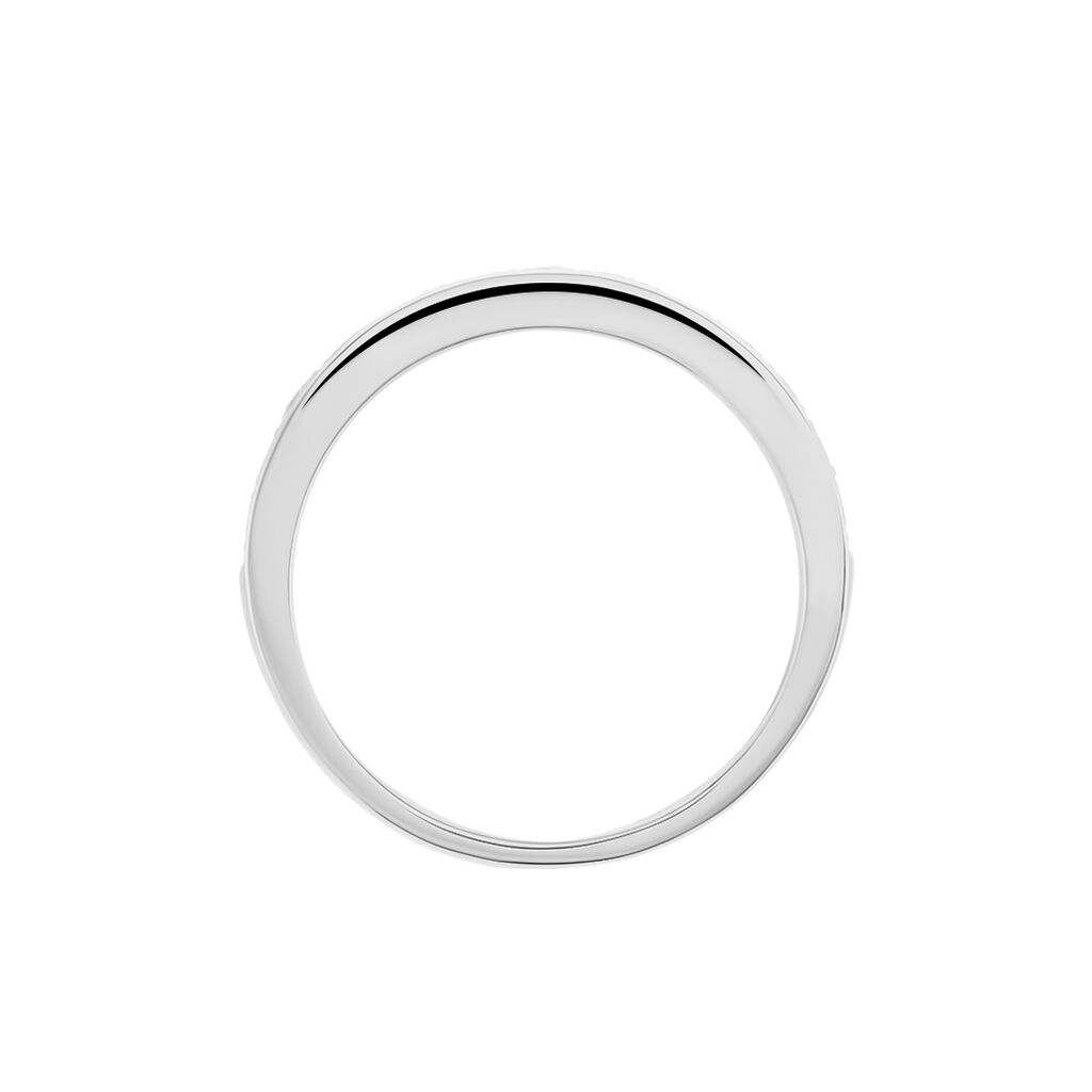 Demi-alliance Or Blanc  Valentine Diamant Synthetique