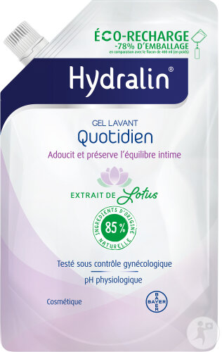 Hydralin Quotidien Gel Lavant Usage Intime Éco-Recharge 400ml