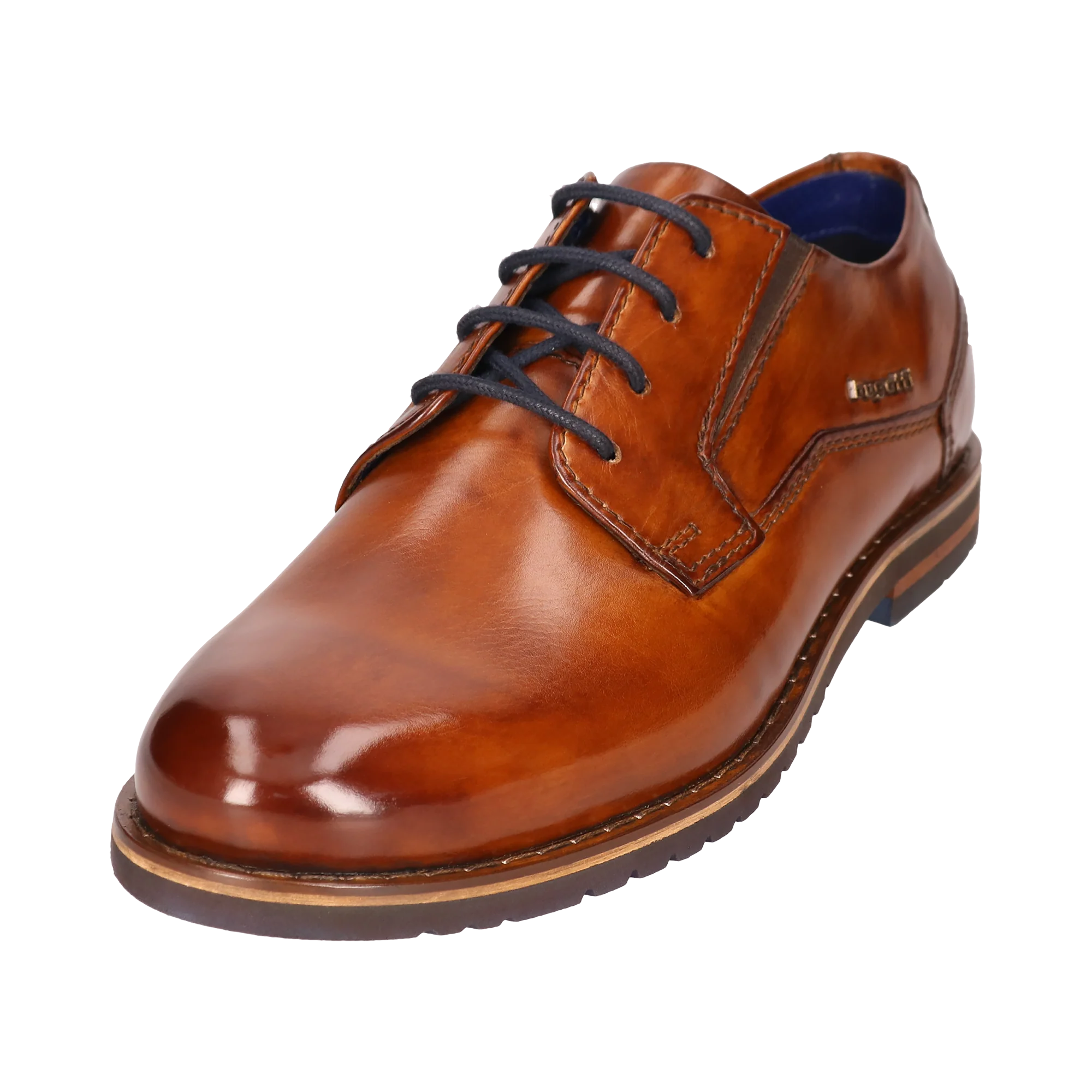 Leder Business Schnürer cognac