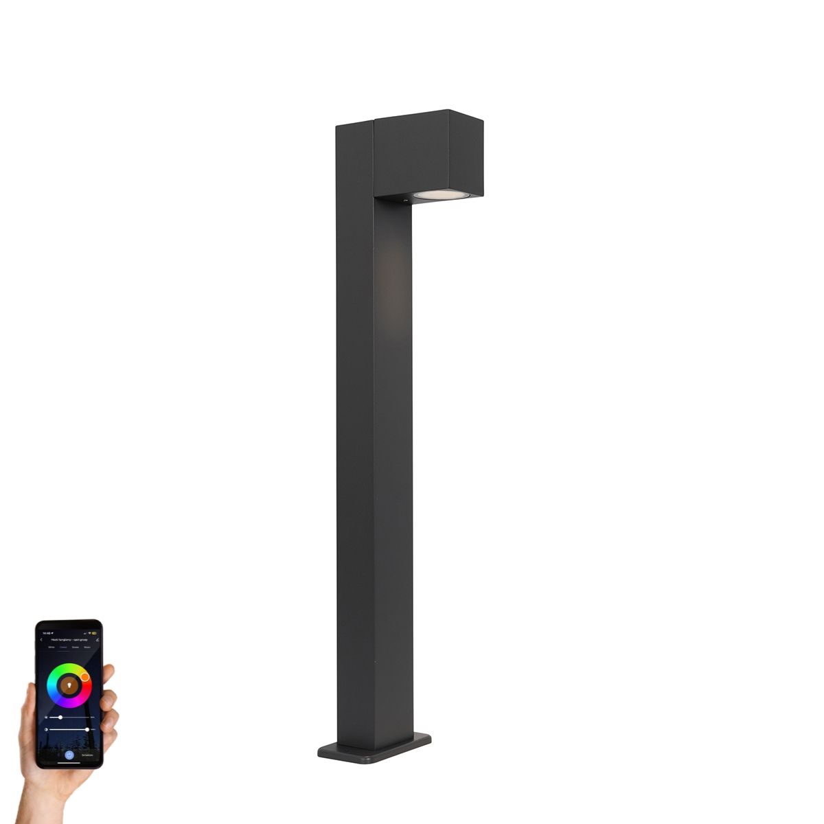 Smart staande buitenlamp antraciet 65 cm IP44 incl. Wifi GU10 - Baleno
