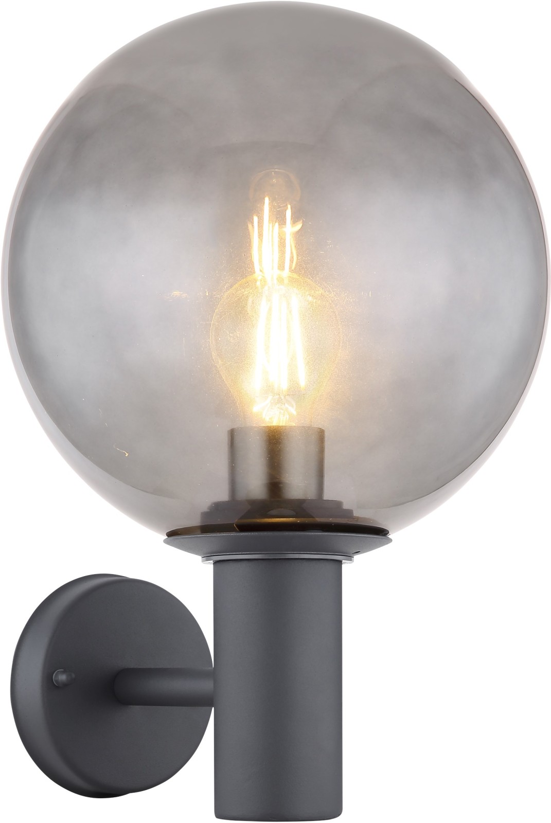LED-Außenwandleuchte - schwarz - Edelstahl