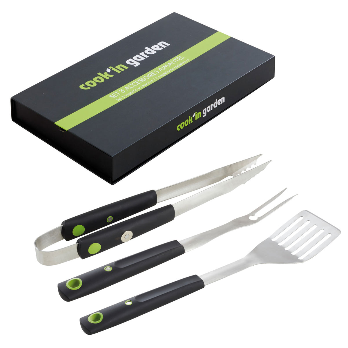 Coffret de 3 accessoires aimantés pour barbecue Cook'in Garden