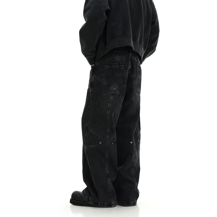 Meiksip - Hoge taille losse rechte jeans