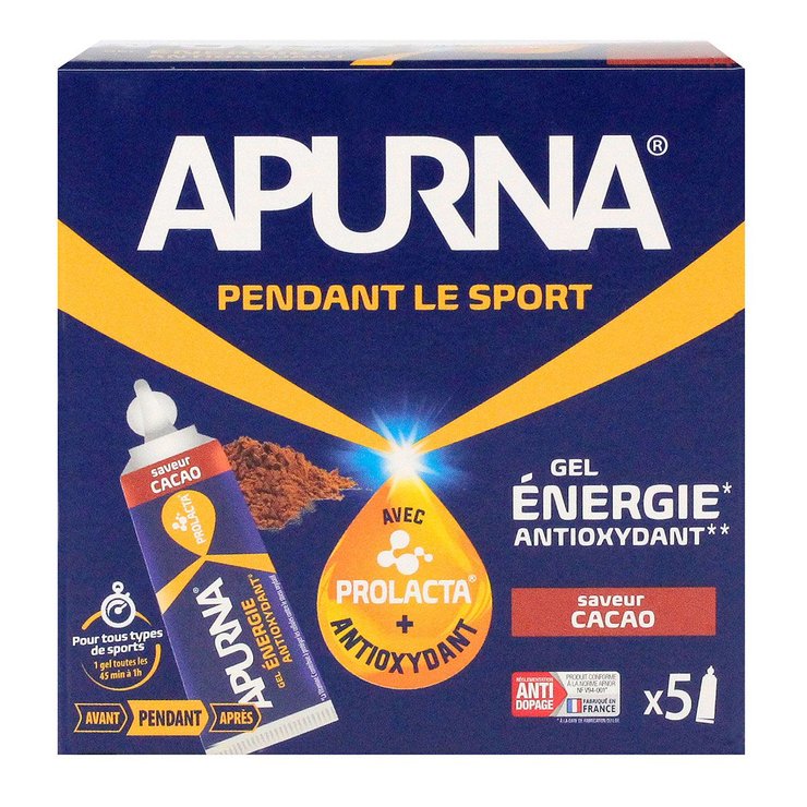 Gel énergétique antioxydant saveur cacao 5x27g