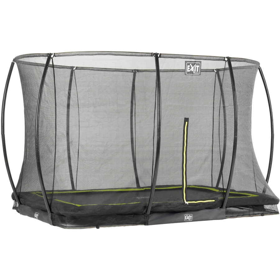 EXIT Bodentrampolin Silhouette Rechteckig 244x366 cm mit Sicherheitsnetz - schwarz