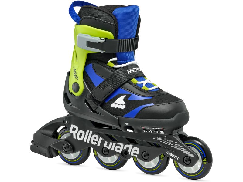 ROLLERBLADE Inline-Skates Microblade Schwarz/Blau, 28-32 Verstellbare Inline-Skates für Kinder