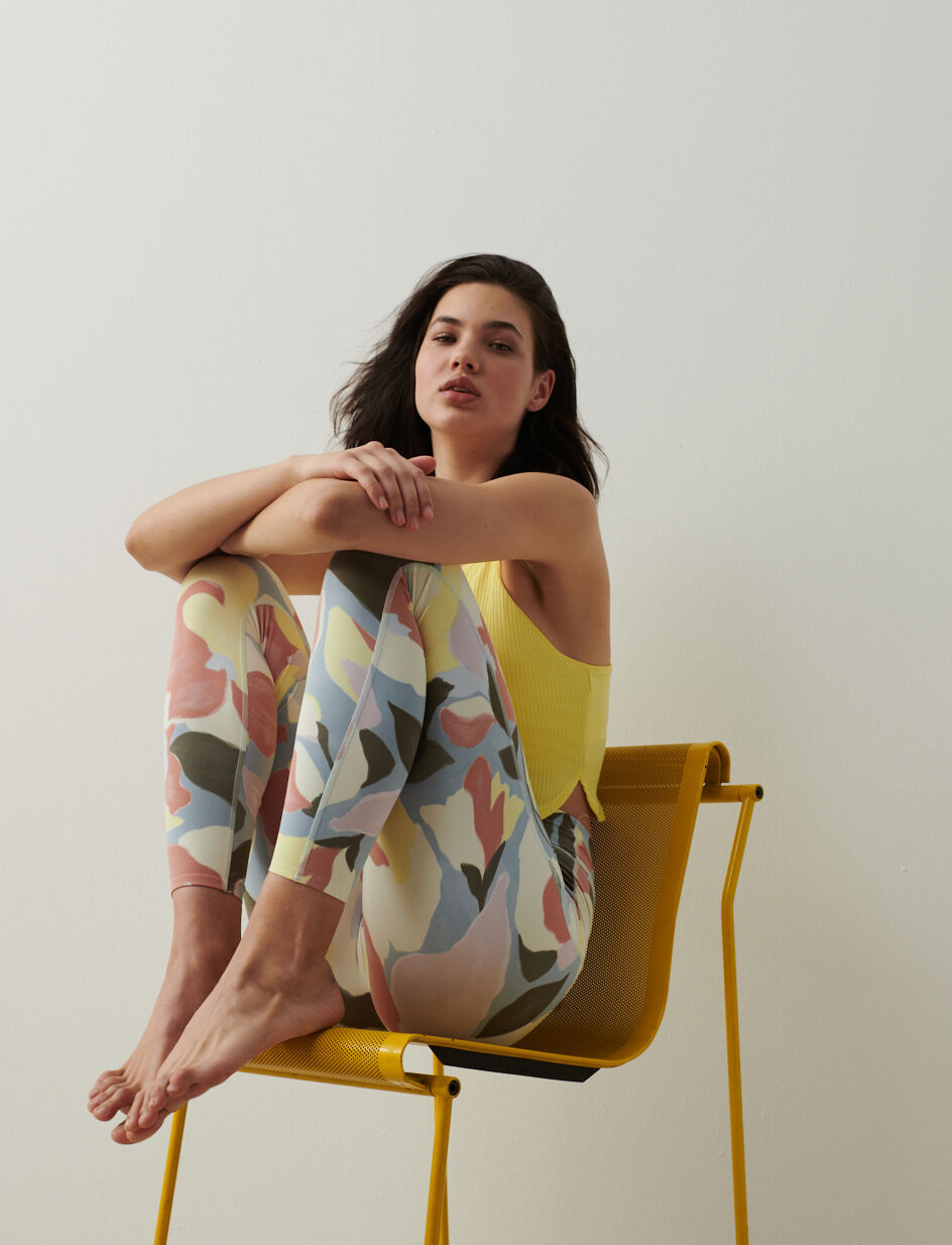 Legging - pivoine jaune pale