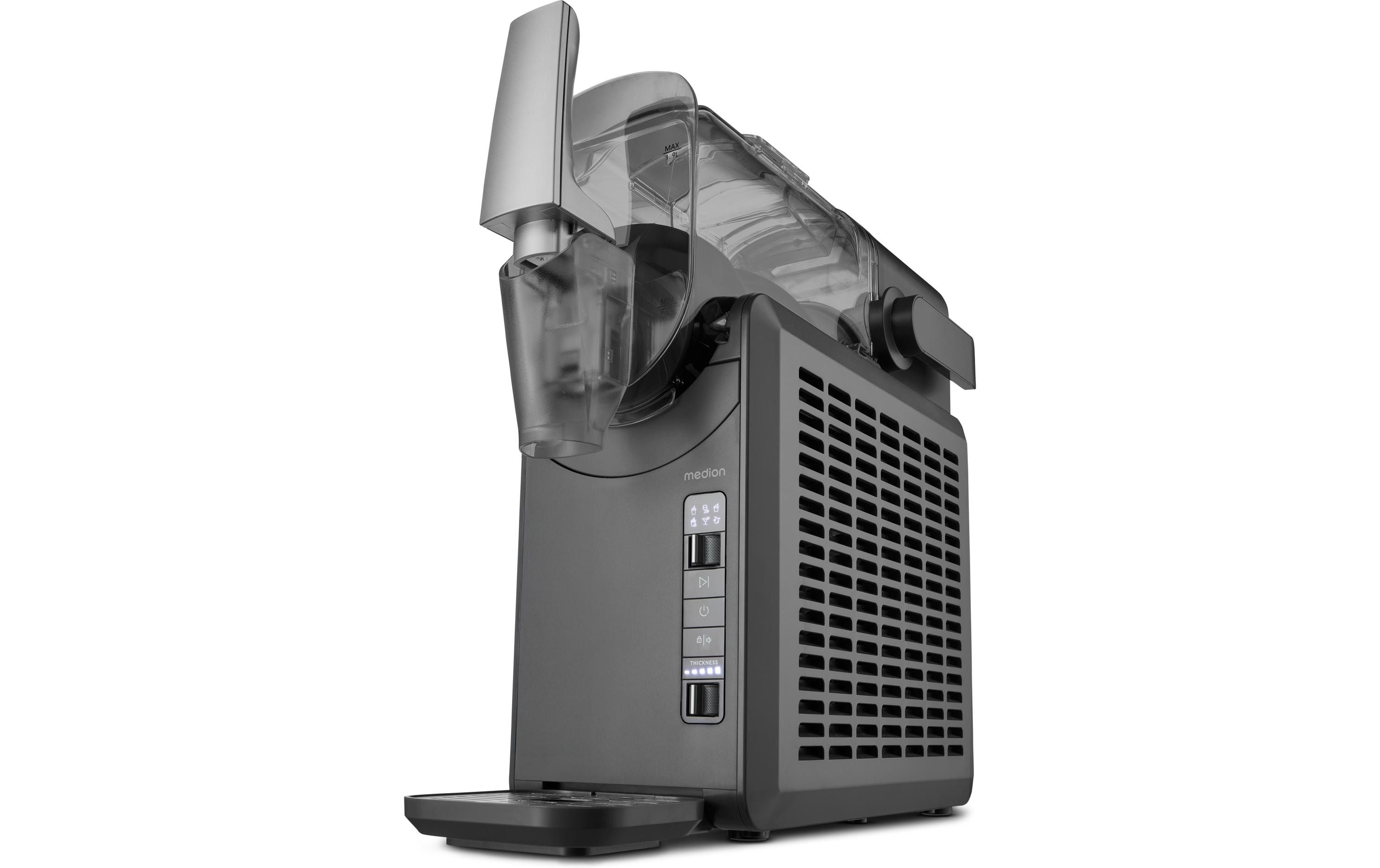 Glacemaschine Slush Ice Maker, 2.6 l, Grau<br>Leistungsstarke Slush-Eis-Maschine mit Kompressor für schnelles Gefrieren und einfache Reinigung, ideal für Cocktails und Milchshakes