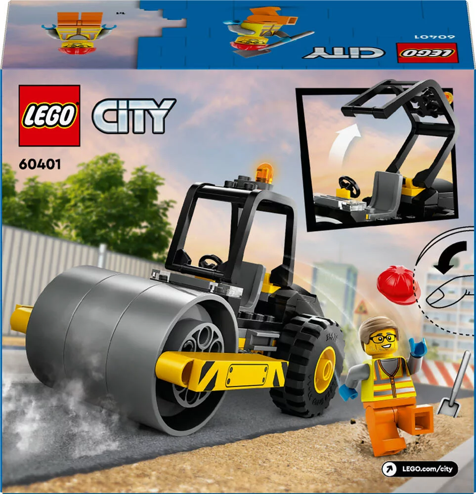 LEGO®CITY 60401 - LE ROULEAU COMPRESSEUR DE CHANTIER