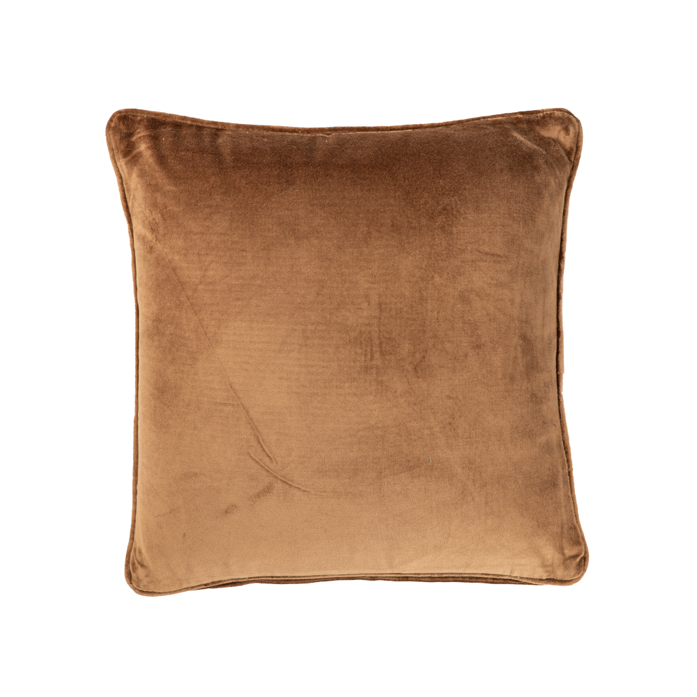 Sierkussen Cord piping velours mocca macha 45x45 cm