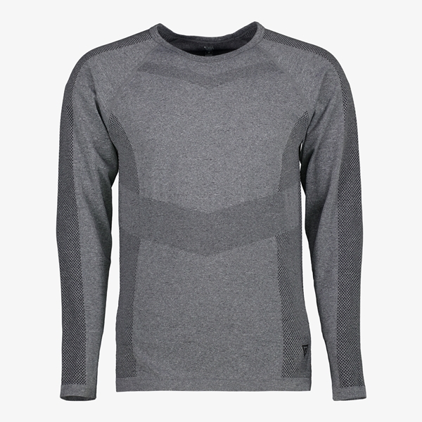 Osaga heren hardloopshirt met lange mouw grijs