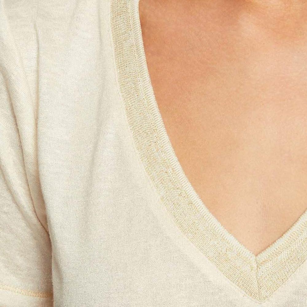 Morgan T-shirt Écru Femme Morgan Diwan