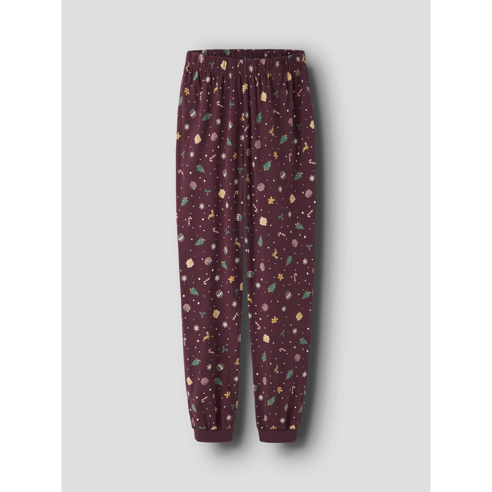 Køb Name It Jule Nattøj sæt Voksen Burgundy Xmas AOP