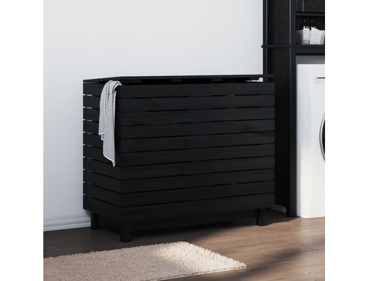 VIDAXL - Panier à linge 88,5x44x76 cm bois massif de pin