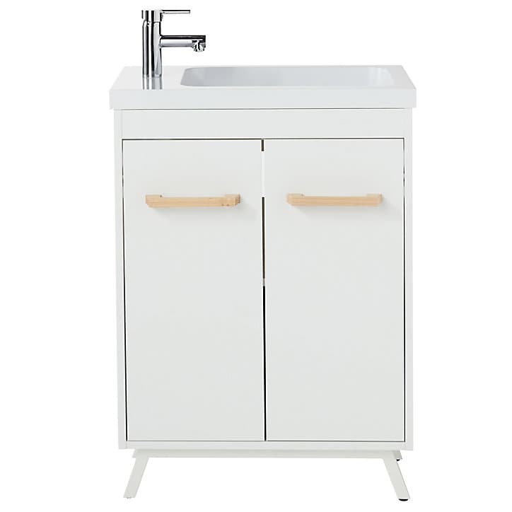 Meuble sous-vasque à poser GoodHome Ladoga blanc L. 60 cm