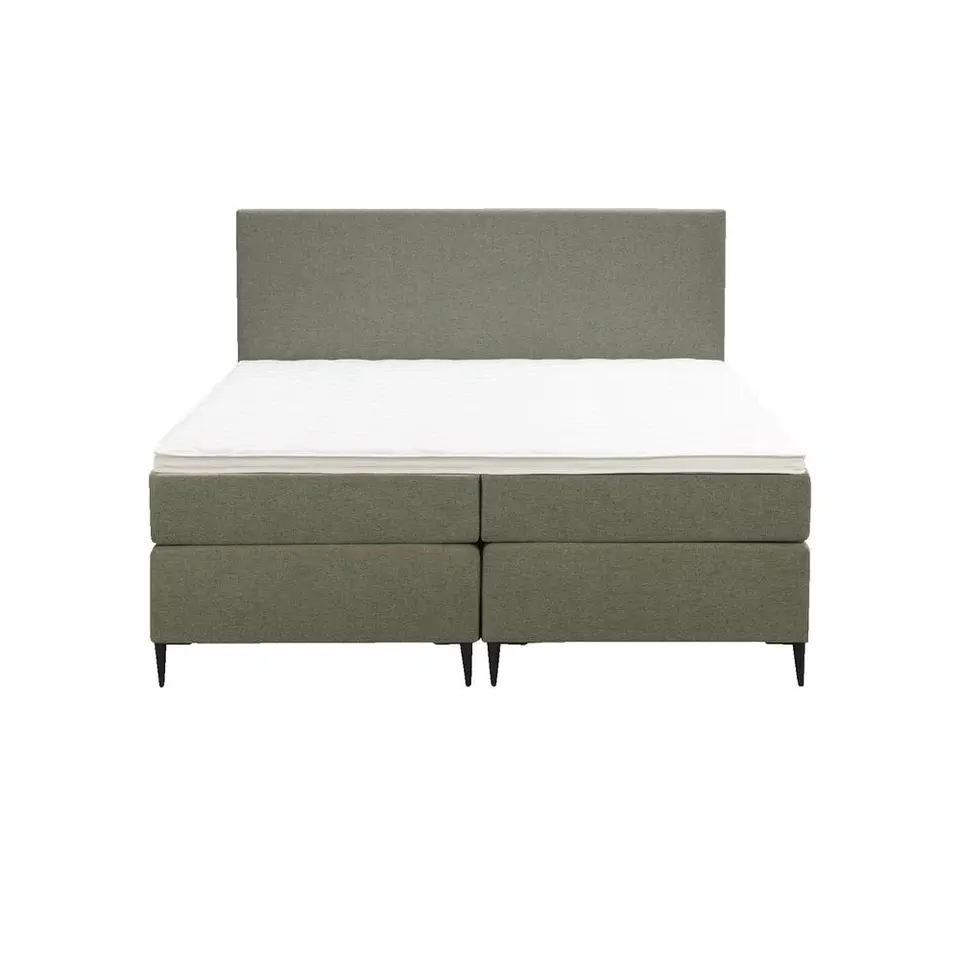 Boxspring Liv egaal - groen - 160x200 cm - slanke poot