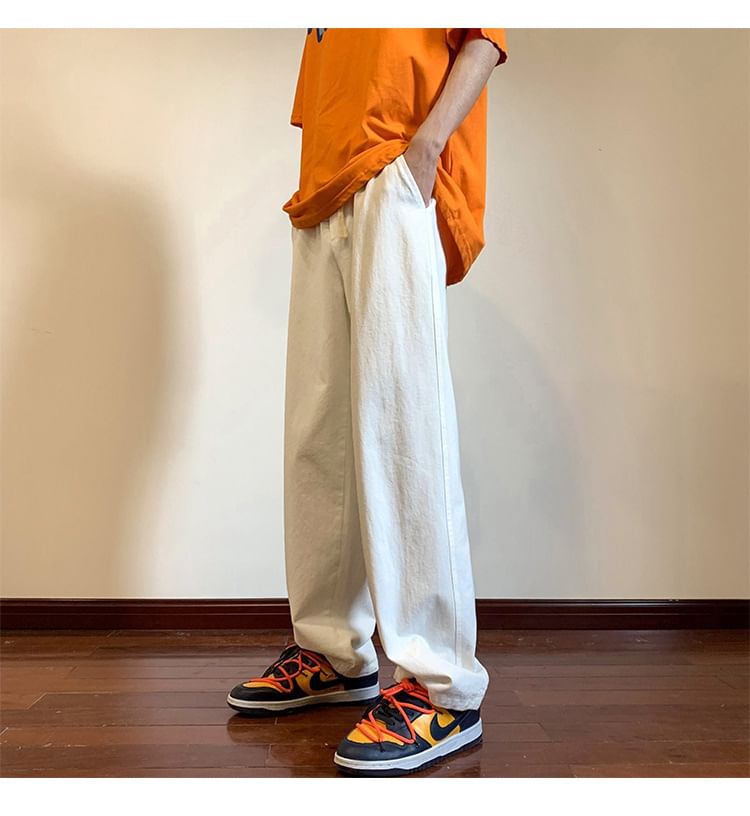 Macho - Middelhoge effen rechte broek