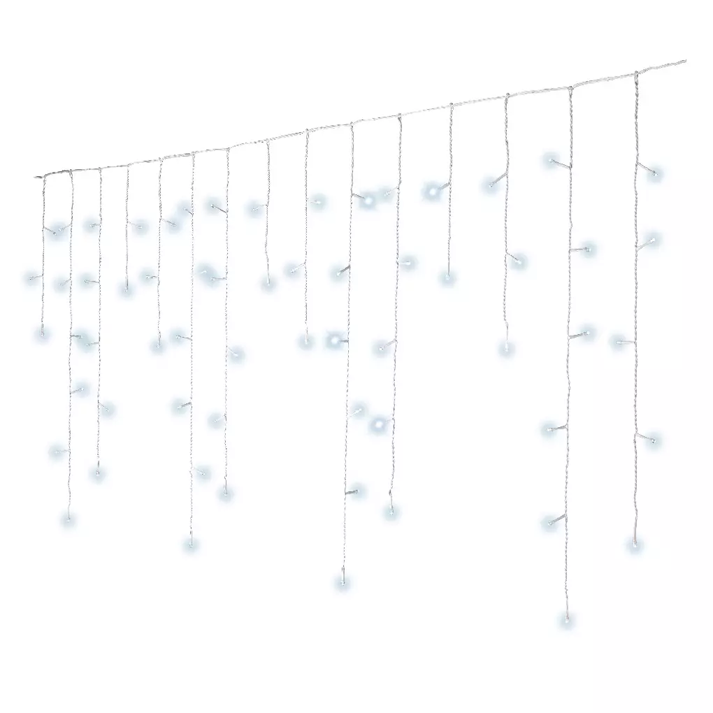 Stalactite lumineuse 7,50 m 175 LED câble blanc Stars Blanc froid