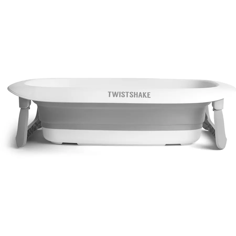 Twistshake Badewanne und Badewannenkissen in grau