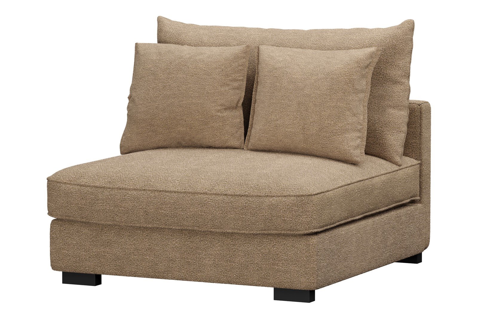 Rossi Lux 1,5-seter stol Tekstil Beatto 1012 Brun med sorte ben. Lux Komfort.