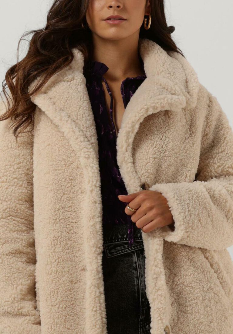 NOTRE-V beige notre-v teddy jas teddy coat short