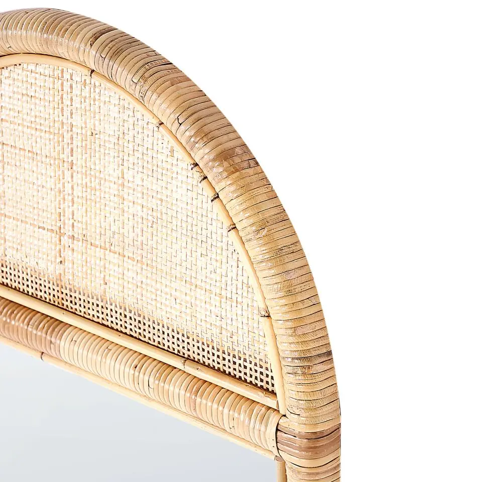 BARGES - Wandspiegel - Naturel - Rotan