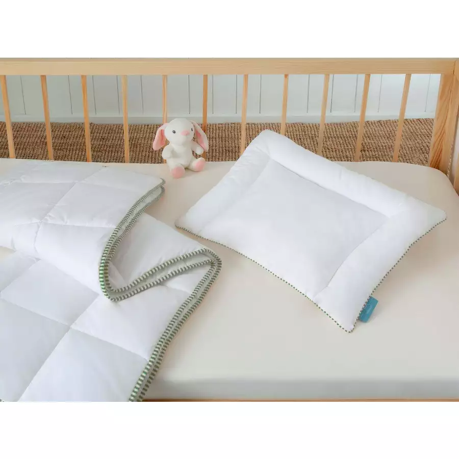 hibboux® Kopfkissen & Bettdecke Greeny Bamboo Set Multicolor
