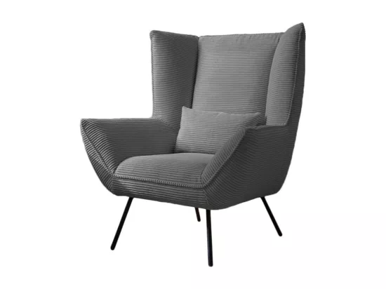Fauteuil - Gris Velours côtelé - IVA