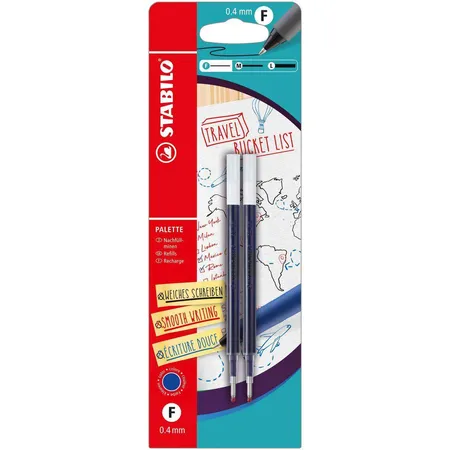 Nachfüllpatrone - STABILO PALETTE Refill - Strichbreite F (0,4 mm) - 2er Pack - blau