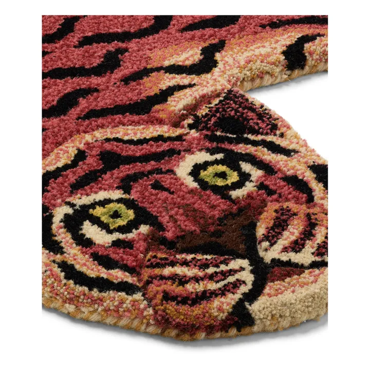 Doing Goods Tapis tigre Tula Wise en laine | Rouge