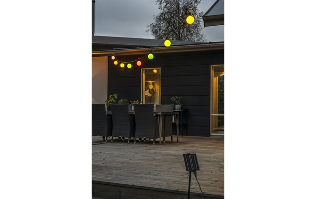 KONSTSMIDE Lichterkette »Solar Globe 10 LEDs Mehrfarbig« 10 Stk.-flammig