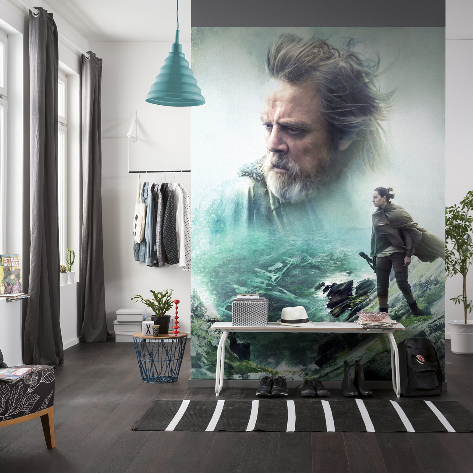Papier-Fototapete STAR WARS THE LAST - bunt - 184x254cm