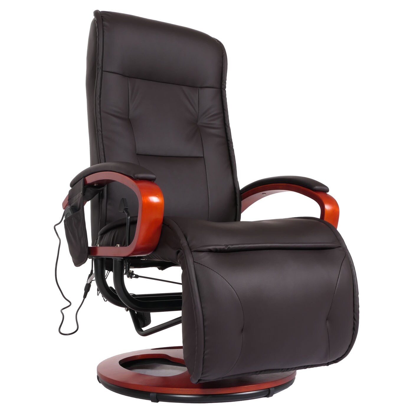Relaxsessel Terni II mit Massage ~ Kunstleder, coffee