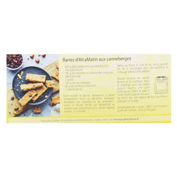 Mingau de milho-miúdo e trigo sarraceno Jentschura AlcaMatin com frutas e sementes 500g
