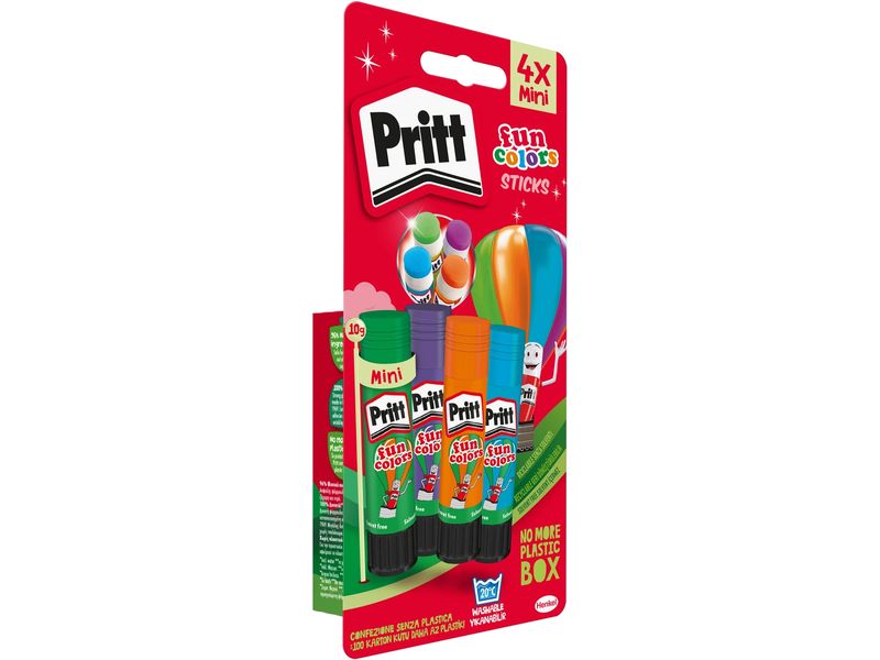 Pritt Klebestift-Set Fun Colors 10 g, 4 Stück Für kreative Bastelprojekte mit den bunten Pritt Fun Colors Leimstifte