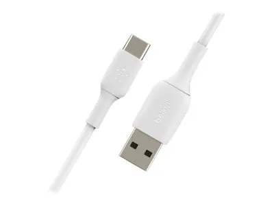 Belkin BoostCharge - USB-kabel - 24 pin USB-C (han) til USB (han) - 3 m - hvid