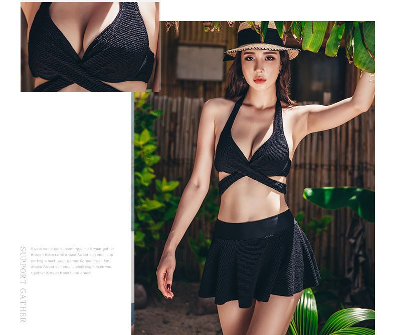 SANQI - Set: Wikkelbikinitop + zwemrok