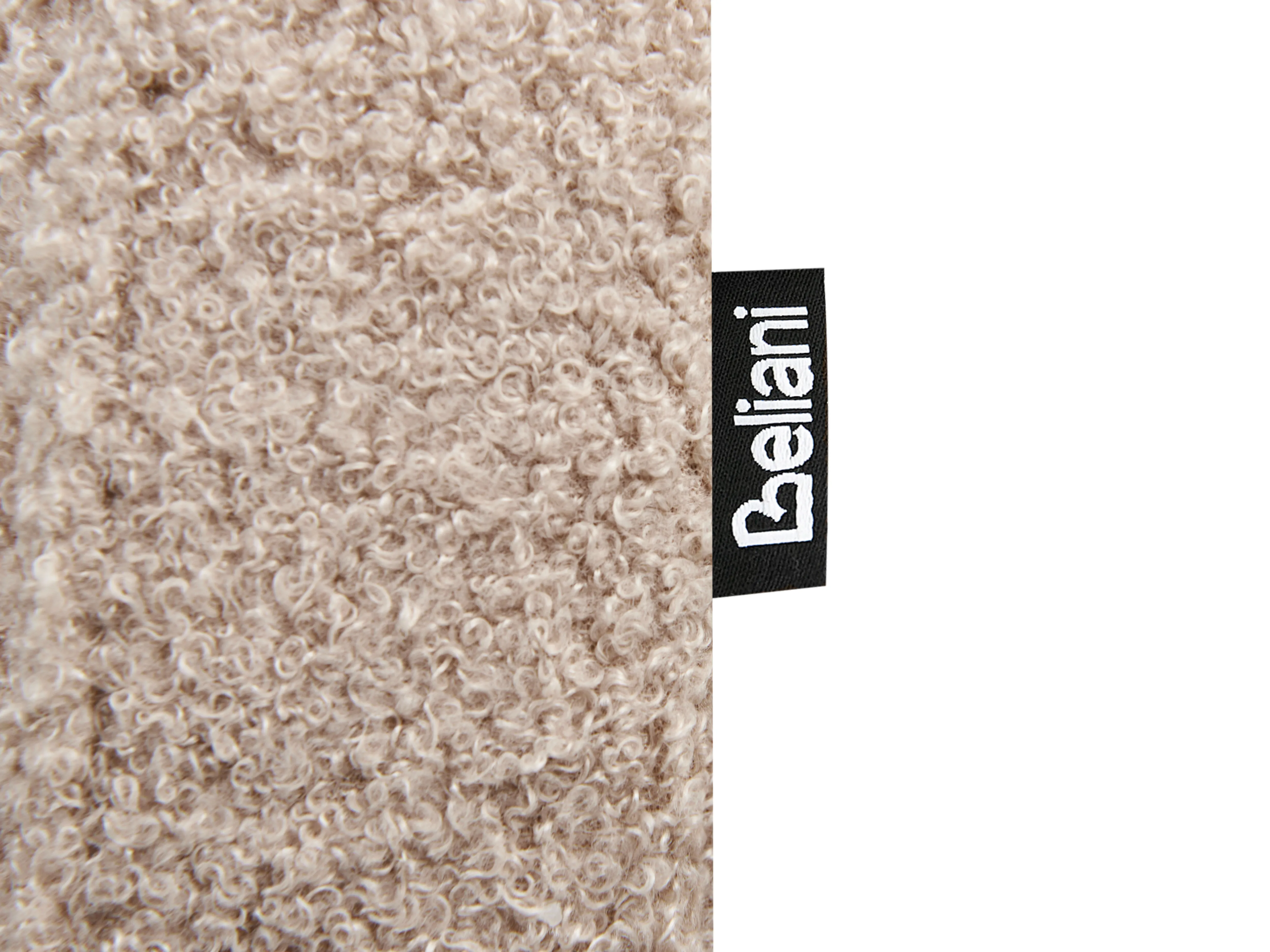 Bed Bouclé LESSAY 180 x 200 cm Taupe