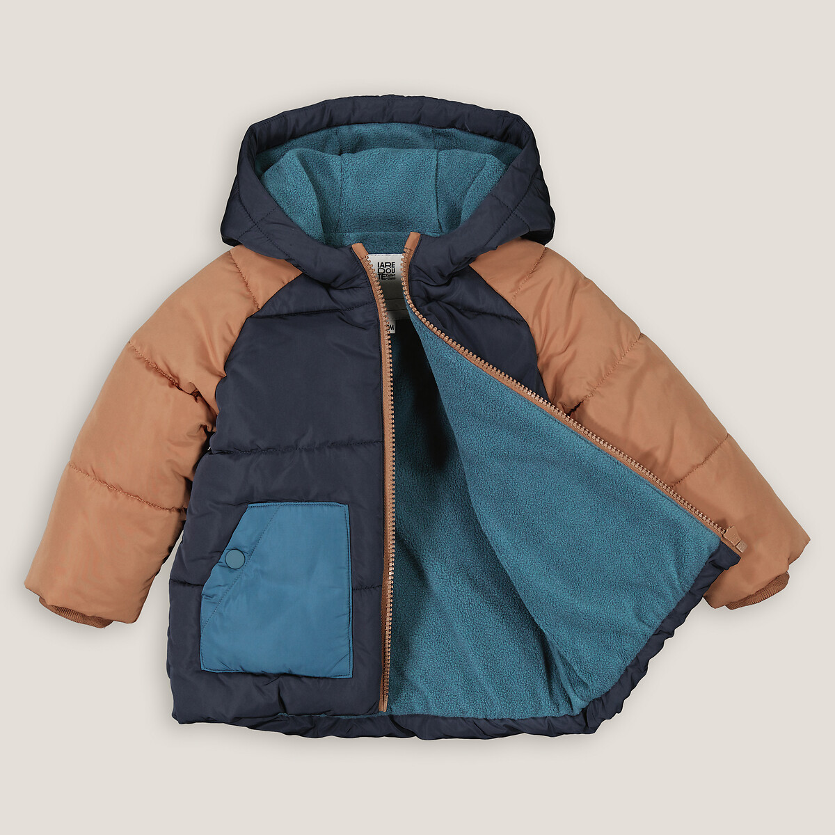 COLEÇÕES LA REDOUTE<br>Jaqueta de plumas quente com capuz e forro de lã