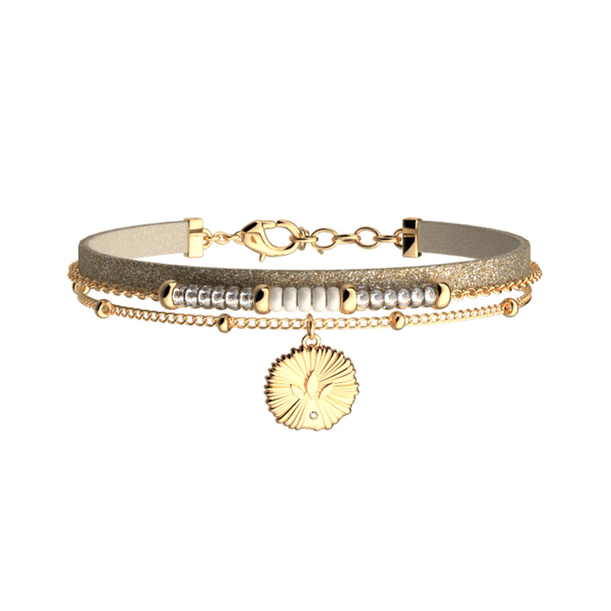 Bracelet Les Cadettes Multi-Rang Lotus Pampille