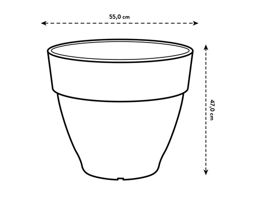Plantpot Elho Vibia Campana Ø 55 cm grijs