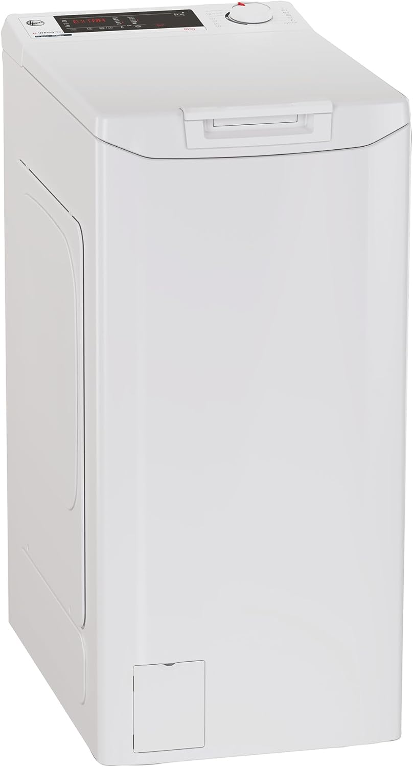 Hoover Toplader THOSQ085D2-S Waschmaschine, 8 kg, 1000 U/min., Smarte Bedienung mit Wi-Fi und Bluetooth, Gentle Touch, Mix Power System, Startzeitverzögerung, 17 Programme, Weiß