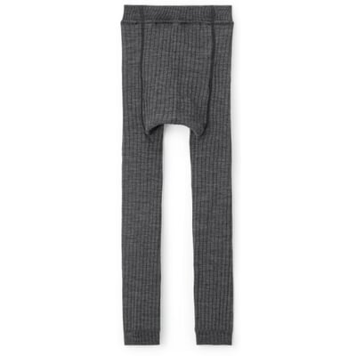 Kinder-Leggings Merinowolle, Dunkelgrau